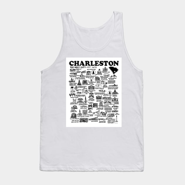 Charleston Map Tank Top by fiberandgloss